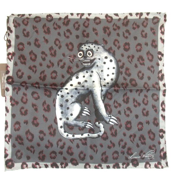 Authentic LOUIS VUITTON scarf silk [Used] - Picture 2 of 7